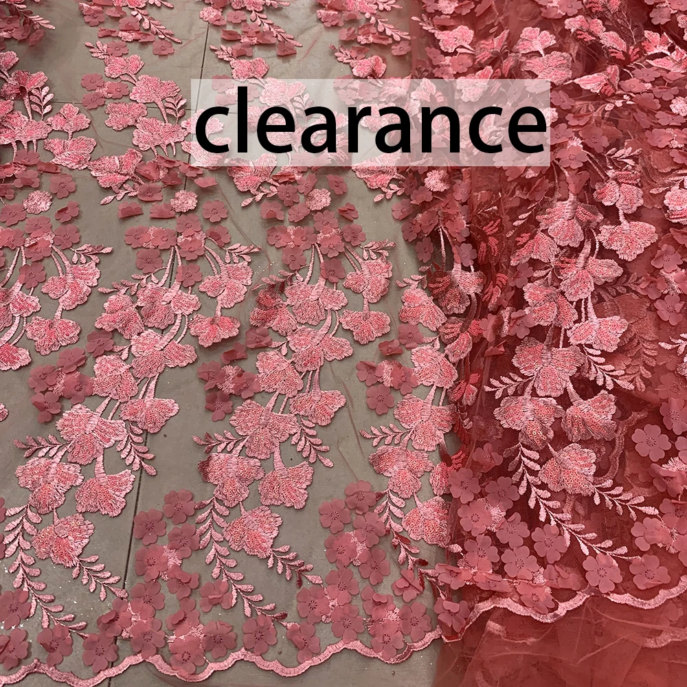 Clearance/High Quality African Guipure Floral Mesh 3D Flower Embroidered Lace Fabric Material for Sewing Wedding Evening Dresses
Clearance/High Quality African Guipure Floral Mesh 3D Flower Embroidered Lace Fabric Material for Sewing Wedding Evening Dresses
