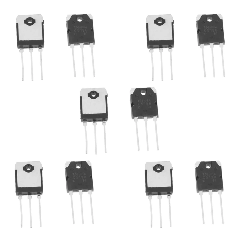 

5 пар, силиконовый транзистор усилителя мощности a1944 + C5198 10A 200 в