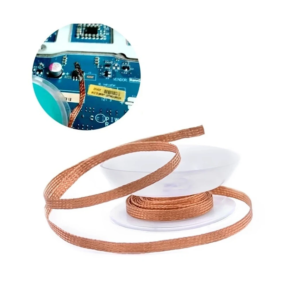 5pcs 2.0mm Soldering Wire Braid CP-2015 1.5M Desoldering Welding Sucker Remover Wire Lead Cord Flux Repair Tool
5pcs 2.0mm Soldering Wire Braid CP-2015 1.5M Desoldering Welding Sucker Remover Wire Lead Cord Flux Repair Tool