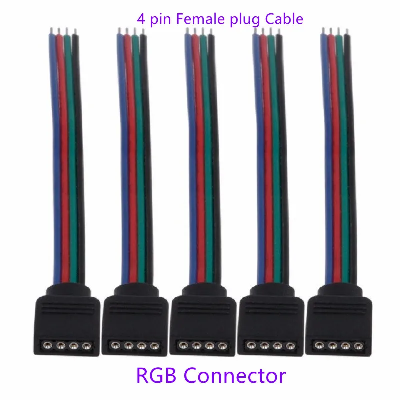 10/20/50/100 шт./партия, 4-контактный разъем RGB для светодиодной ленты SMD 3528 5050
