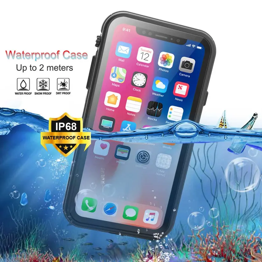 360 Full Protect Real Waterproof Case For iPhone 11 Pro Max Case Cover Armor For iPhone XR XS Max Fundas Cases Shockproof Coque
360 Full Protect Real Waterproof Case For iPhone 11 Pro Max Case Cover Armor For iPhone XR XS Max Fundas Cases Shockproof Coque