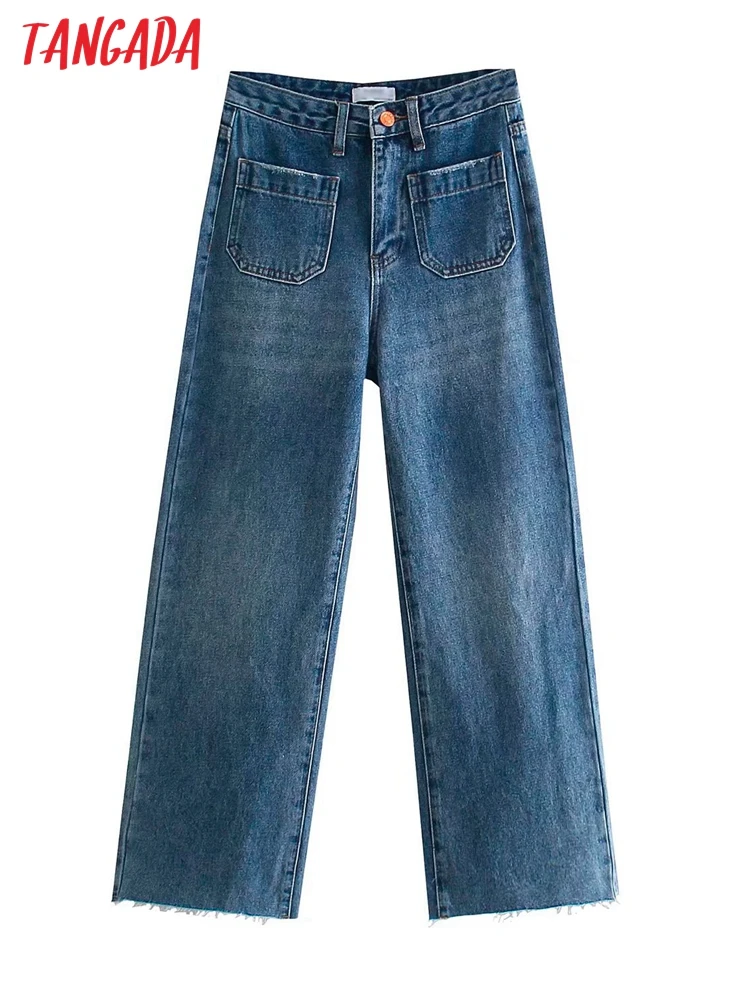Tangada 2022 Women's Pants Wide Leg Jeans Women High Waist Loose Casual Mom Fashion Crop Trousers 4M06
Tangada 2022 Women's Pants Wide Leg Jeans Women High Waist Loose Casual Mom Fashion Crop Trousers 4M06