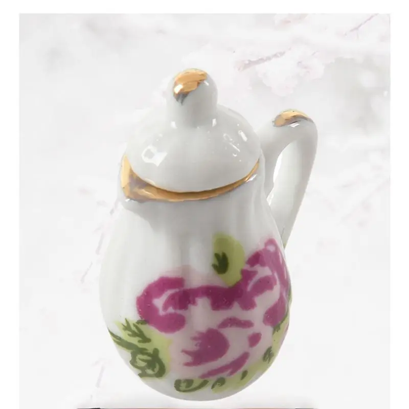 2 Set Miniature Dollhouse Dinnerware Porcelain Tea Set - Colorful Floral Print & Chinese Rose
2 Set Miniature Dollhouse Dinnerware Porcelain Tea Set - Colorful Floral Print & Chinese Rose