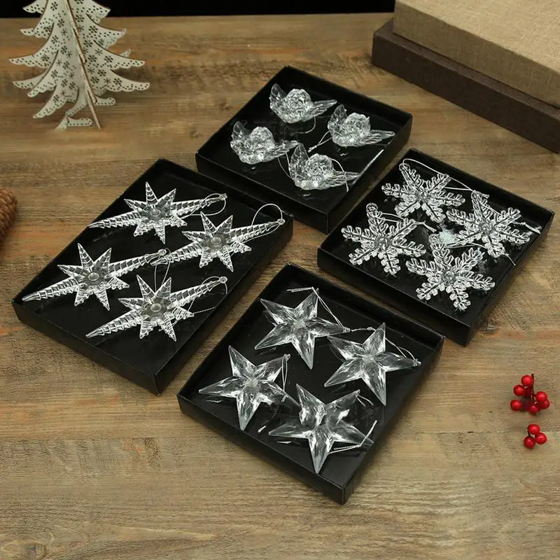 4pcs Transparent Christmas Snowflake Hanging Pendant Clear Acrylic Christmas Ornaments Decor For Frozen Theme Holiday Party Noel
4pcs Transparent Christmas Snowflake Hanging Pendant Clear Acrylic Christmas Ornaments Decor For Frozen Theme Holiday Party Noel