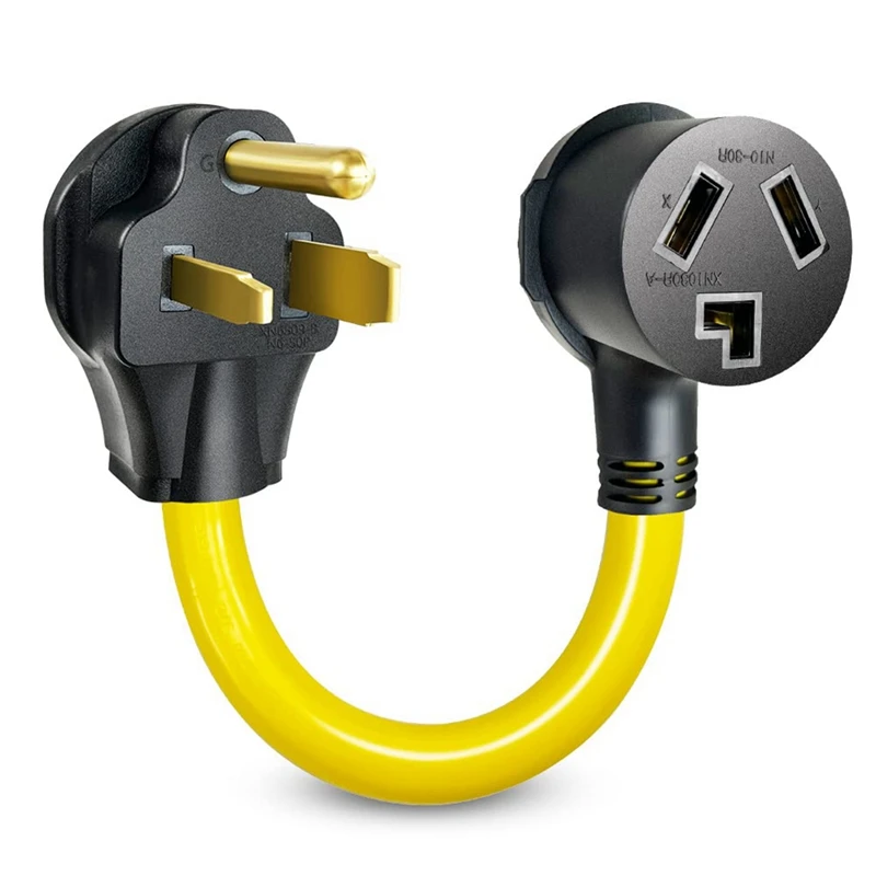 1 Pcs NEMA 6-50P To 10-30R 240V 30 Amp 3 Prong Male Plug To 3 Prong Female Outlet Receptacle Yellow US Plug
1 Pcs NEMA 6-50P To 10-30R 240V 30 Amp 3 Prong Male Plug To 3 Prong Female Outlet Receptacle Yellow US Plug