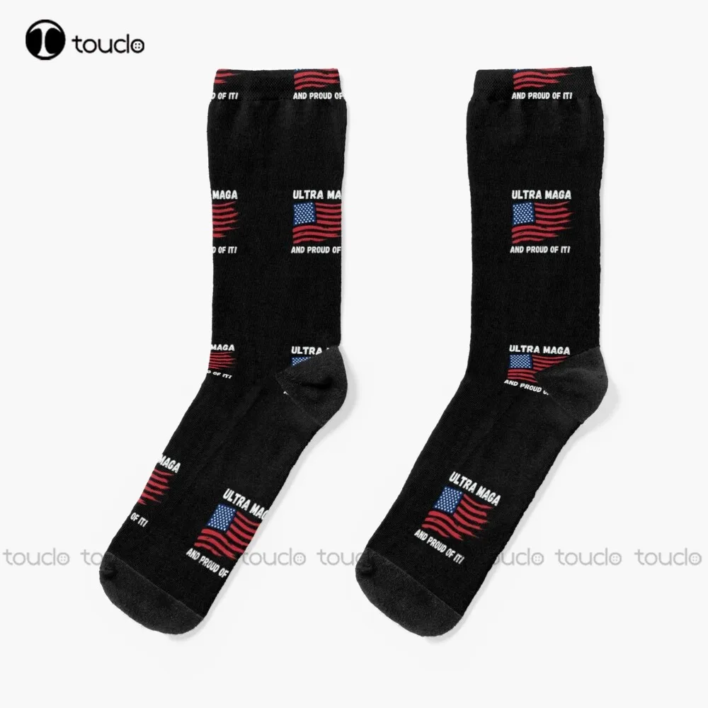 

Ultra Maga And Proud Of It Socks Trump 2024 Halloween Socks Men 360° Digital Print Design Cute Socks Christmas Gift New Popular