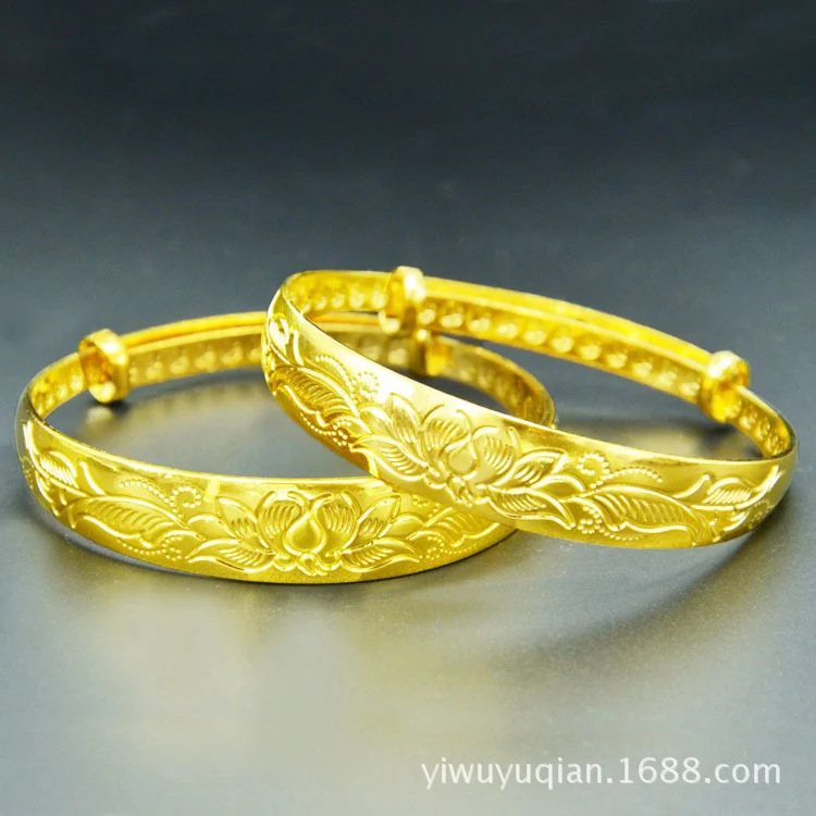 Rich Women's New Style Color Fast Simple Brass Dragon Phoenix Fu Copy 100% Real Gold 24k Bracelet Jewelry
Rich Women's New Style Color Fast Simple Brass Dragon Phoenix Fu Copy 100% Real Gold 24k Bracelet Jewelry