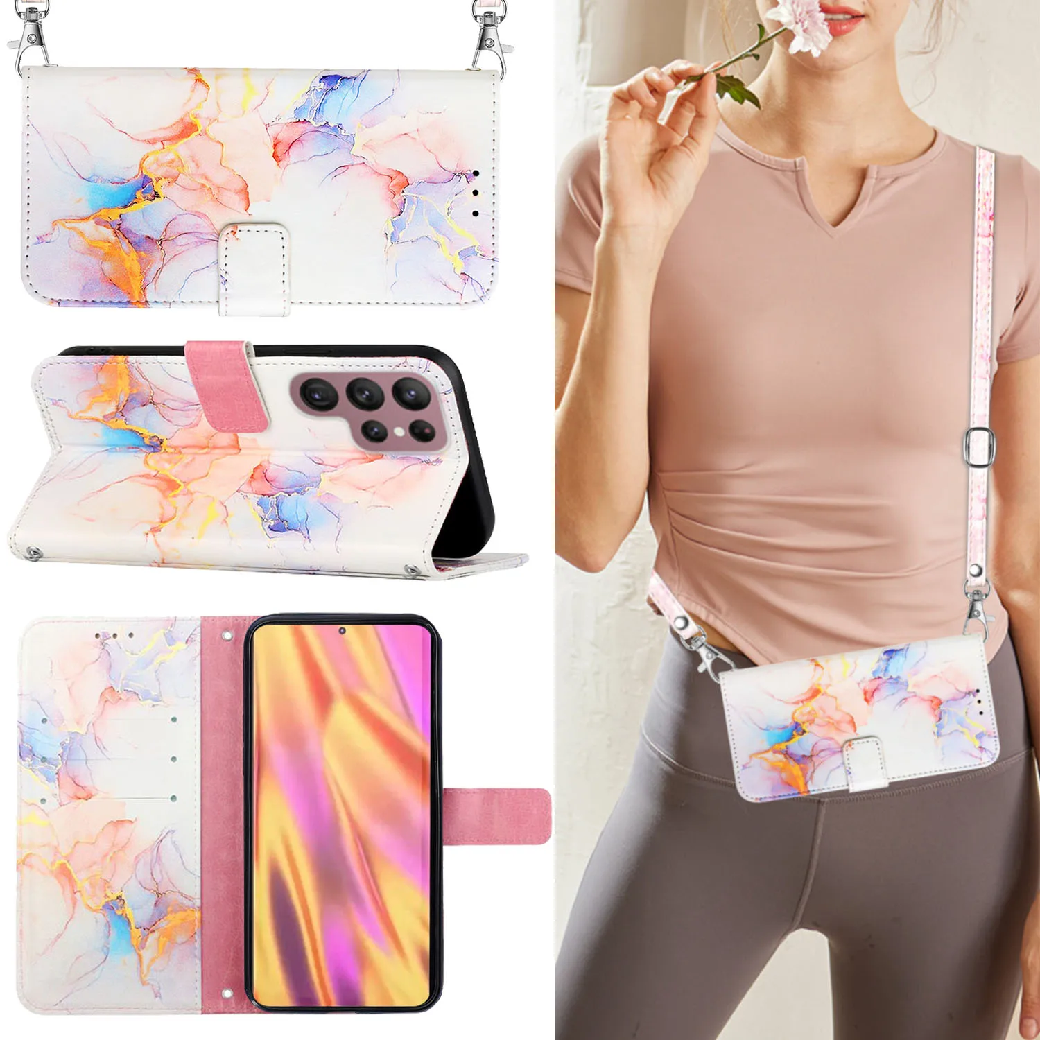 Marble Wallet Crossbody Phone Case for Samsung Galaxy S21 FE S22 Ultra Plus A73 A53 A33 A52S A32 A22 A13 A12 5G Leather Cover
Marble Wallet Crossbody Phone Case for Samsung Galaxy S21 FE S22 Ultra Plus A73 A53 A33 A52S A32 A22 A13 A12 5G Leather Cover