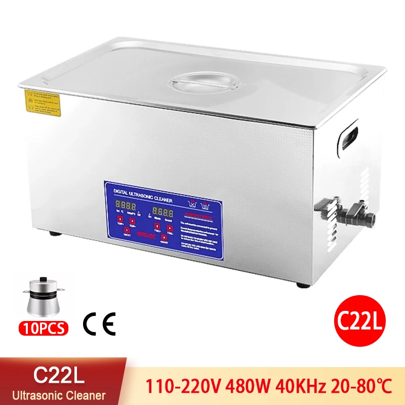 22L 480W Digital Ultrasonic Cleaner Washing Machine Necklace Oxides Rust Oil Washer Ultrasound Bath Sonic for Home Appliance
22L 480W Digital Ultrasonic Cleaner Washing Machine Necklace Oxides Rust Oil Washer Ultrasound Bath Sonic for Home Appliance