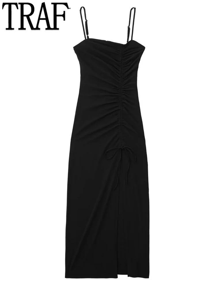 TRAF Black Slip Long Dress Women Ruched Midi Dress Woman Sexy Backless Night Party Dresses for Women 2022 Draped Summer Dresses
TRAF Black Slip Long Dress Women Ruched Midi Dress Woman Sexy Backless Night Party Dresses for Women 2022 Draped Summer Dresses