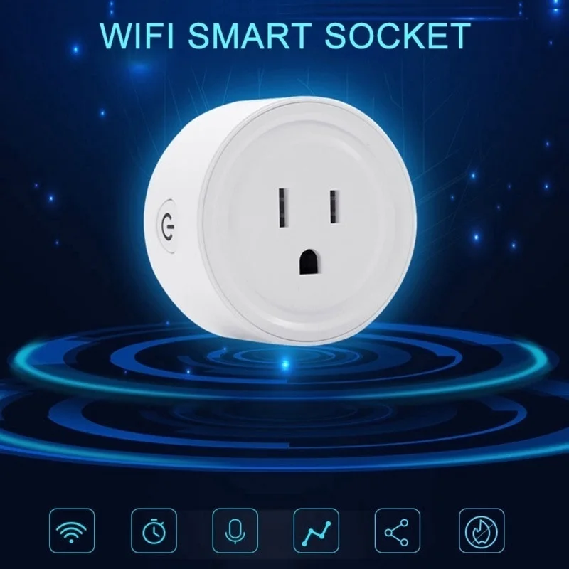 WiFi Smart Socket Mobile Remote Control APP Timing Plug Voice Control Socket US Plug
WiFi Smart Socket Mobile Remote Control APP Timing Plug Voice Control Socket US Plug