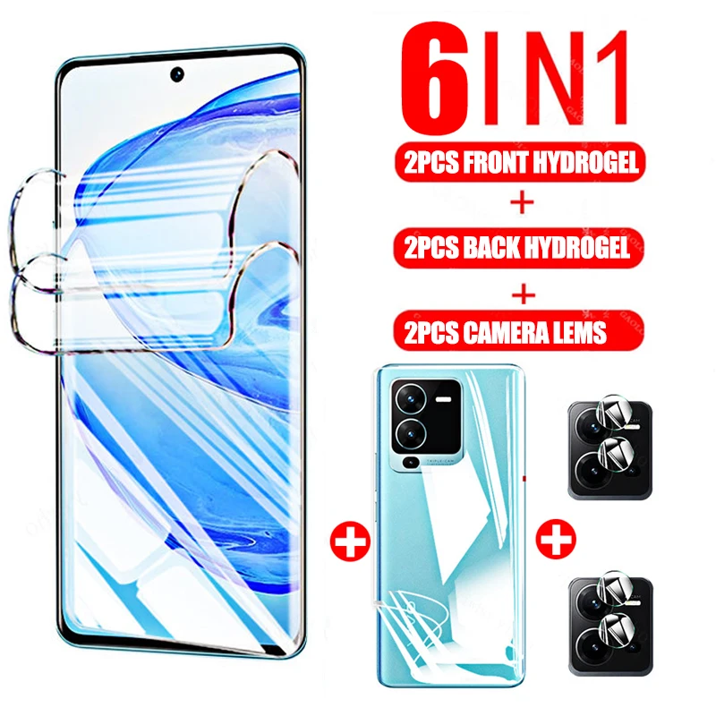 6 в 1 для Vivo V25 PRO V25E V 25 E V23 Pro V25pro Передняя Задняя Гидрогелевая мягкая пленка защита экрана Защита для фотоаппарата стеклянное стекло 
6 в 1 для Vivo V25 PRO V25E V 25 E V23 Pro V25pro Передняя Задняя Гидрогелевая мягкая пленка защита экрана Защита для фотоаппарата стеклянное стекло