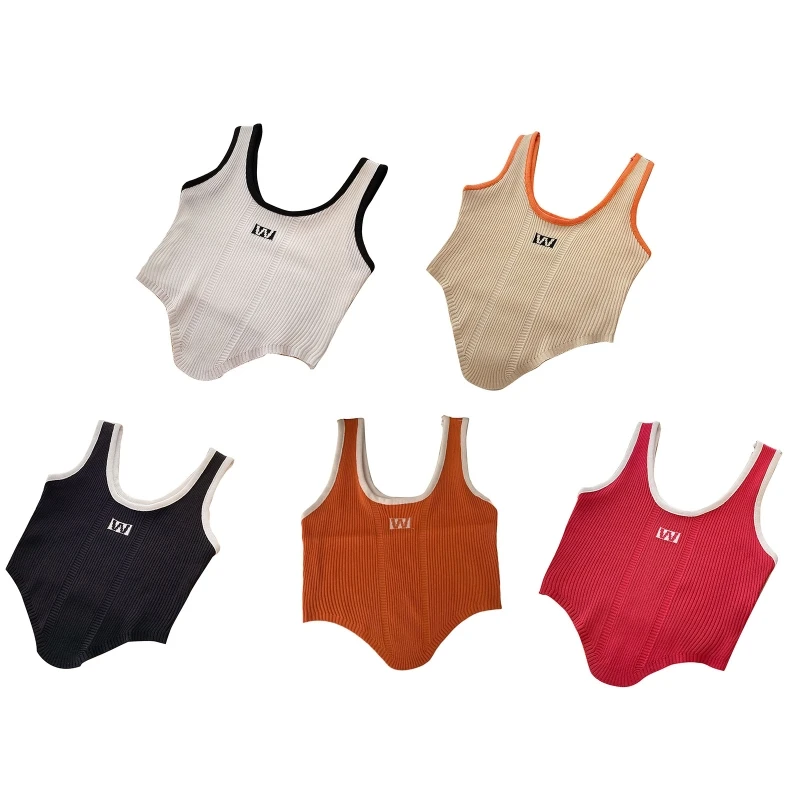 Women Camisole Contrast Color Cami Vest Crop Top Sleeveless Tank Tops Basic Knit Crop Vest Cropped Sports Vest Tank Tops
Women Camisole Contrast Color Cami Vest Crop Top Sleeveless Tank Tops Basic Knit Crop Vest Cropped Sports Vest Tank Tops