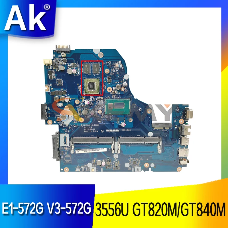 NBMM111004 MainBoard For Acer ASPIRE E1-572G V3-572G E5-571G Laptop Motherboard Z5WAH LA-B162P With 3556U GT820M/GT840M 100%Test
NBMM111004 MainBoard For Acer ASPIRE E1-572G V3-572G E5-571G Laptop Motherboard Z5WAH LA-B162P With 3556U GT820M/GT840M 100%Test