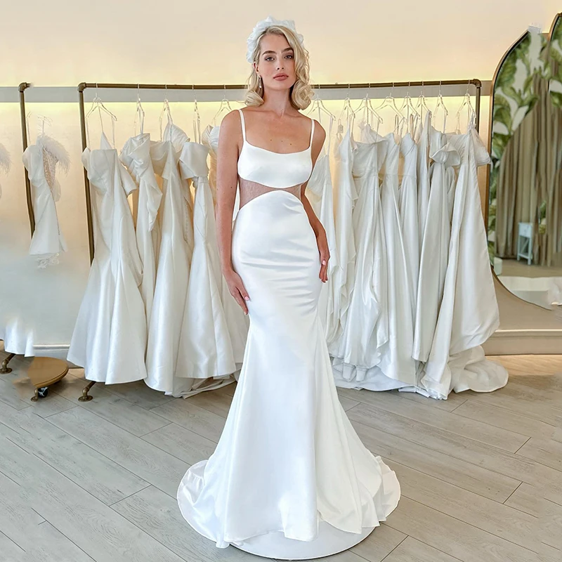 Elegant Mermaid Wedding Dresses 2023 Spaghetti Straps Backless Bridal Dress Boho Beach Customize To Measures Elegant 2023 Robe
Elegant Mermaid Wedding Dresses 2023 Spaghetti Straps Backless Bridal Dress Boho Beach Customize To Measures Elegant 2023 Robe