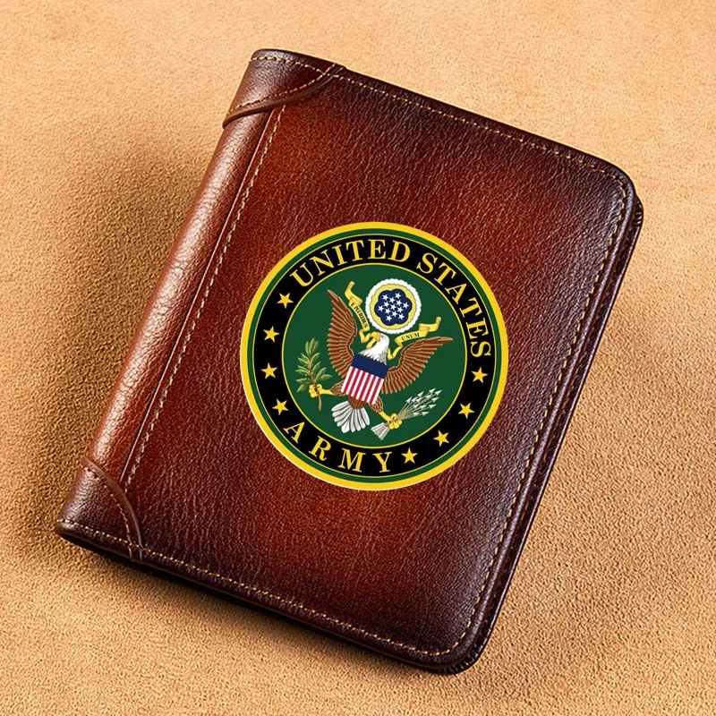 Vintage High Quality Genuine Leather Wallet United States Army Badge Printing Standard Short Purse BK1559
Vintage High Quality Genuine Leather Wallet United States Army Badge Printing Standard Short Purse BK1559