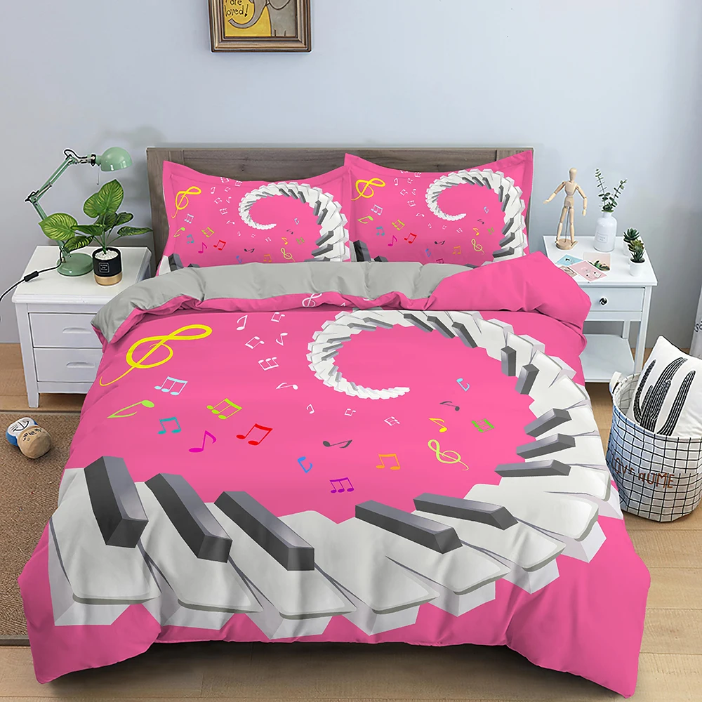 Quilt Cover Pillowcase Soft Home Textiles Musical Bedding Set Piano Key Printed Duvet Cover With Zipper Closure Queen King Size
Quilt Cover Pillowcase Soft Home Textiles Musical Bedding Set Piano Key Printed Duvet Cover With Zipper Closure Queen King Size
