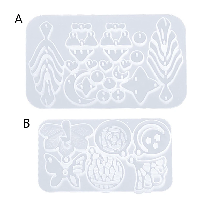 DIY Crystal Epoxy Earrings Mould Full Page Earrings Pendant Fashion Jewelry Silicone Mold for DIY Crafts Dangle Earrings Making
DIY Crystal Epoxy Earrings Mould Full Page Earrings Pendant Fashion Jewelry Silicone Mold for DIY Crafts Dangle Earrings Making