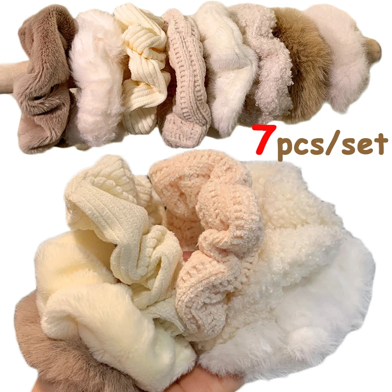 7pcs/set Velvet Plush Hair Bands Women Winter Fluffy Hair Scrunchy Girls Ponytail Holder Rubber Band Hair Ties Ring Headwear
7pcs/set Velvet Plush Hair Bands Women Winter Fluffy Hair Scrunchy Girls Ponytail Holder Rubber Band Hair Ties Ring Headwear