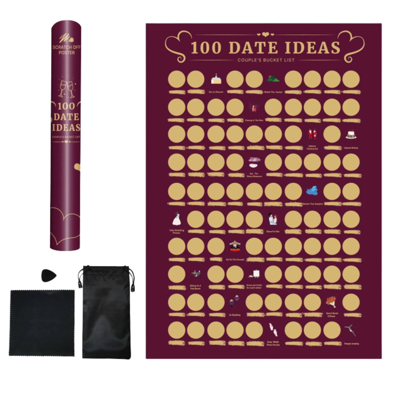 100 Dates Scratches Off Poster 100 Dates Couple’s Bucket List Things To Do Bucket List Scratches Poster Valentine's Day Gift
100 Dates Scratches Off Poster 100 Dates Couple’s Bucket List Things To Do Bucket List Scratches Poster Valentine's Day Gift