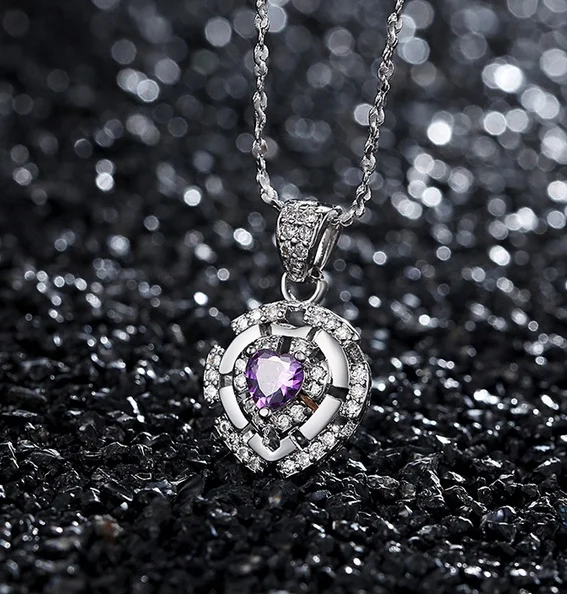 ANGLANG Luxury Heart Pendant Necklace Bridal Wedding Shiny CZ Stone Romantic Gift Elegant Fashion Necklace Jewelry for Women
ANGLANG Luxury Heart Pendant Necklace Bridal Wedding Shiny CZ Stone Romantic Gift Elegant Fashion Necklace Jewelry for Women