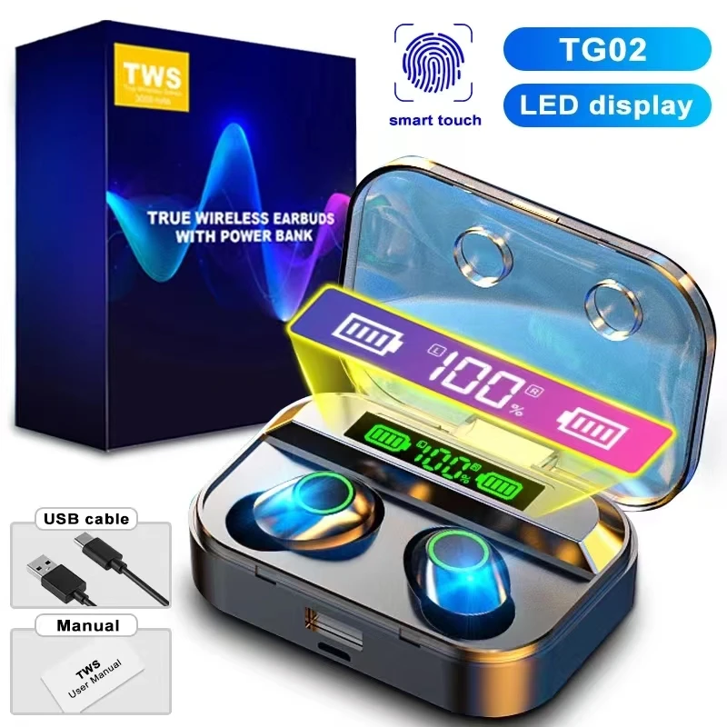 F9 TWS New Bluetooth Headphone Wireless Earphones In-ear Earbuds Stereo With Charing Box Mic Touch Control Sport Headset Earplug
F9 TWS New Bluetooth Headphone Wireless Earphones In-ear Earbuds Stereo With Charing Box Mic Touch Control Sport Headset Earplug