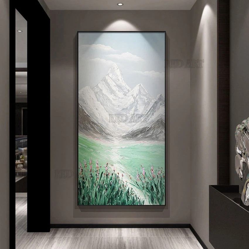 Handmade Outdoor Snowy Mountain Landscape Oil Painting Wall Picture Art On Canvas Home Luxury Artwork For Hotel Decoration
Handmade Outdoor Snowy Mountain Landscape Oil Painting Wall Picture Art On Canvas Home Luxury Artwork For Hotel Decoration