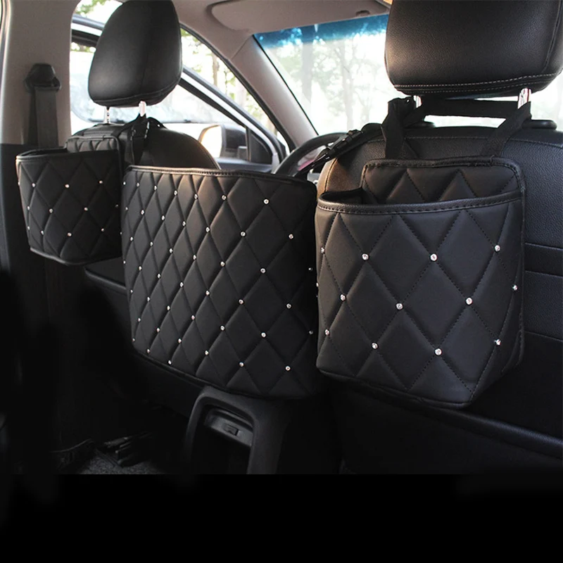 Crystal Rhinestone PU Leather Car Storage Bag Organizer Barrier of Backseat Holder Multi-Pockets Car Container Stowing Tidying
Crystal Rhinestone PU Leather Car Storage Bag Organizer Barrier of Backseat Holder Multi-Pockets Car Container Stowing Tidying
