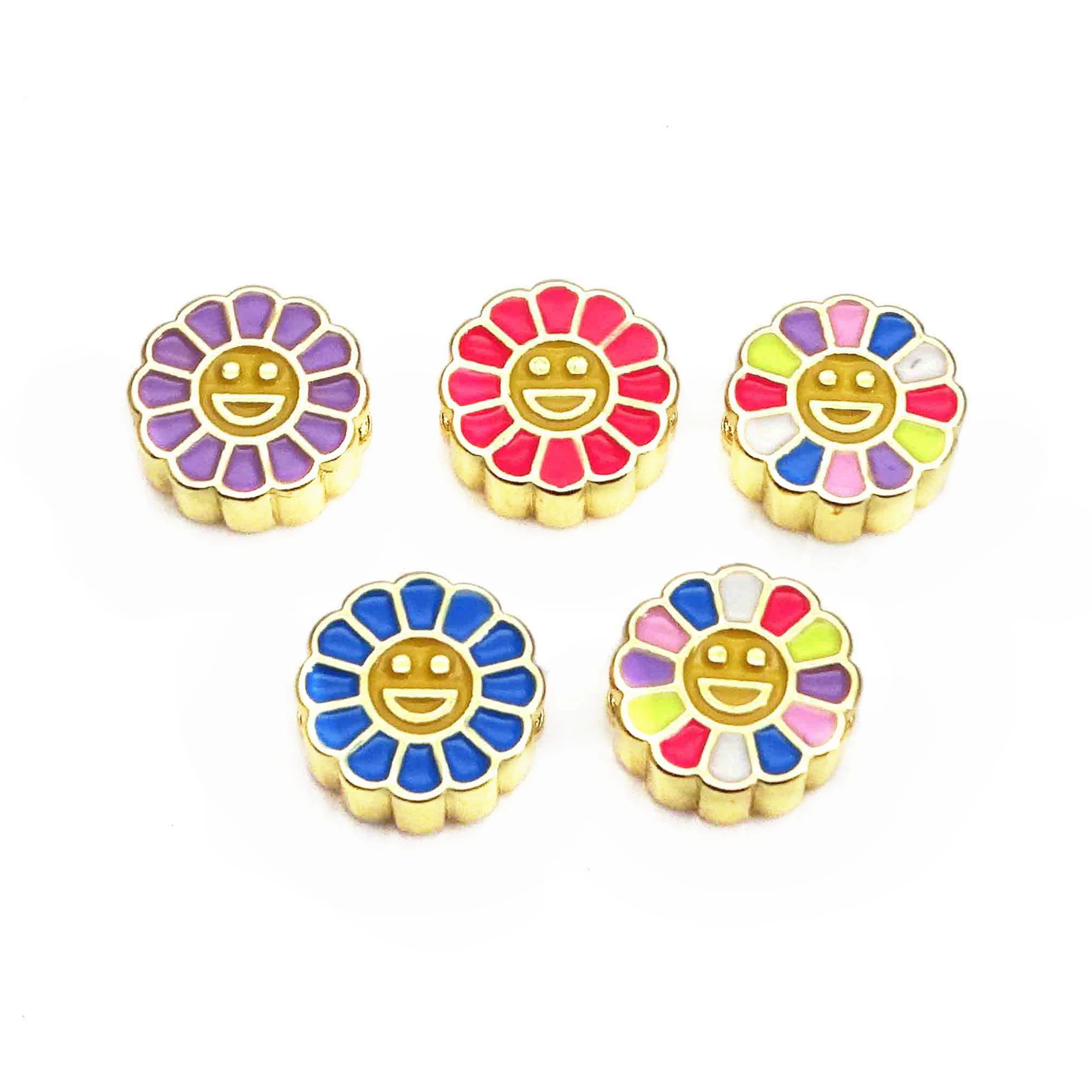 Copper plated gold drip paint sunflower beads Smiling face bead DIY pendant bracelet accessories Hand catenary bead
Copper plated gold drip paint sunflower beads Smiling face bead DIY pendant bracelet accessories Hand catenary bead