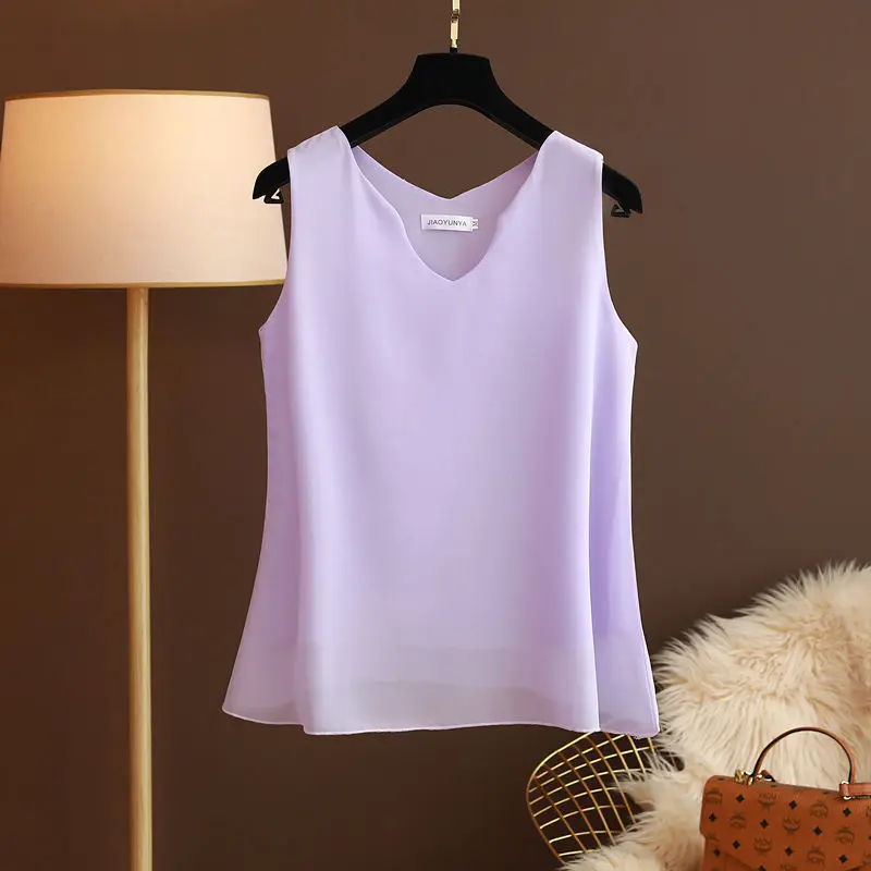 MOYISU 2023 New Summer Womens Blouse Loose Chiffon Shirt V-neck Sleeveless vest Casual Blouses Oversize womens tops
MOYISU 2023 New Summer Womens Blouse Loose Chiffon Shirt V-neck Sleeveless vest Casual Blouses Oversize womens tops