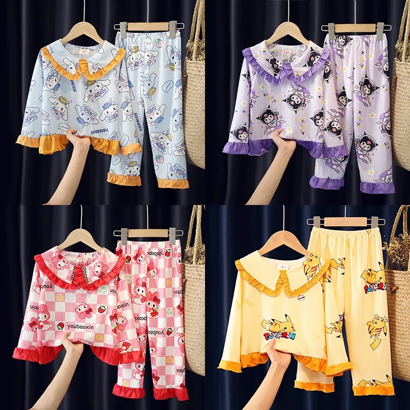 2023 Kawaii Sanrioed Children Pajamas Sets Anime Kuromi My Melody Cinnamoroll Kids Sleepwear Spring Autumn Boys Girls Loungewear
2023 Kawaii Sanrioed Children Pajamas Sets Anime Kuromi My Melody Cinnamoroll Kids Sleepwear Spring Autumn Boys Girls Loungewear