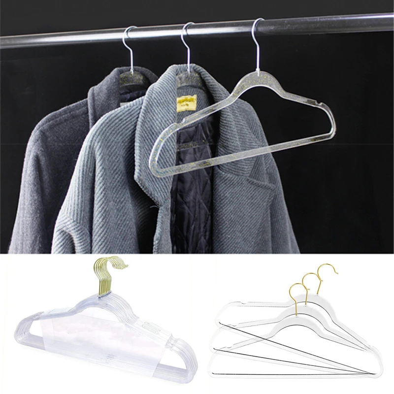 10 Pcs Clear Acrylic Hanger Durable Plastic Clothes Drying Hanger Suit Dress Coat Hanger
10 Pcs Clear Acrylic Hanger Durable Plastic Clothes Drying Hanger Suit Dress Coat Hanger