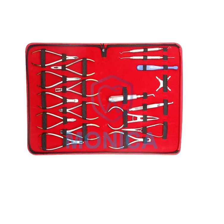 MC-C009 Dental Orthodontic Pliers Set 18 Pieces Orthodontic Tool Set Dental Orthodontic Tools Assorted 
MC-C009 Dental Orthodontic Pliers Set 18 Pieces Orthodontic Tool Set Dental Orthodontic Tools Assorted