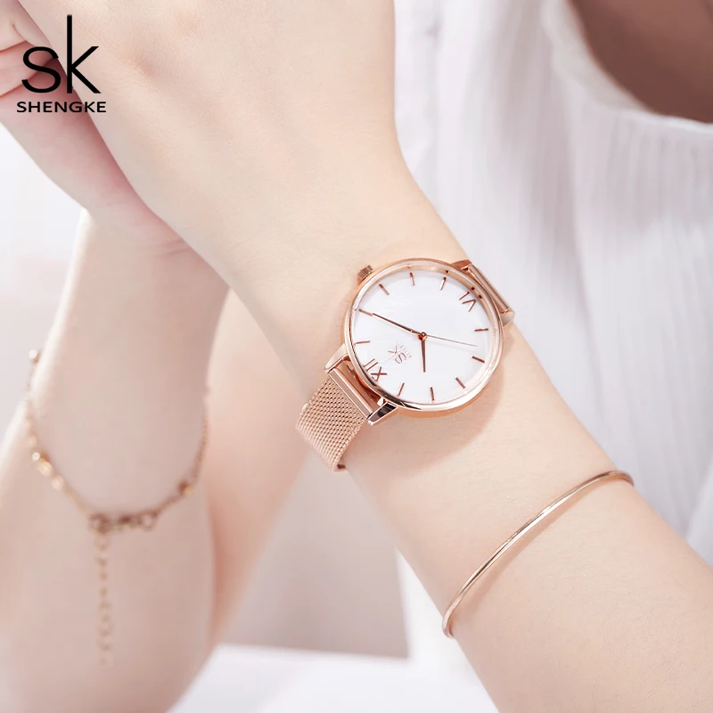 Shengke New Watch For Women Rose Gold Fashion Mesh Band Relogio Feminino Japanese Quartz Reloj Mujer With Warranty Montre Femme
Shengke New Watch For Women Rose Gold Fashion Mesh Band Relogio Feminino Japanese Quartz Reloj Mujer With Warranty Montre Femme