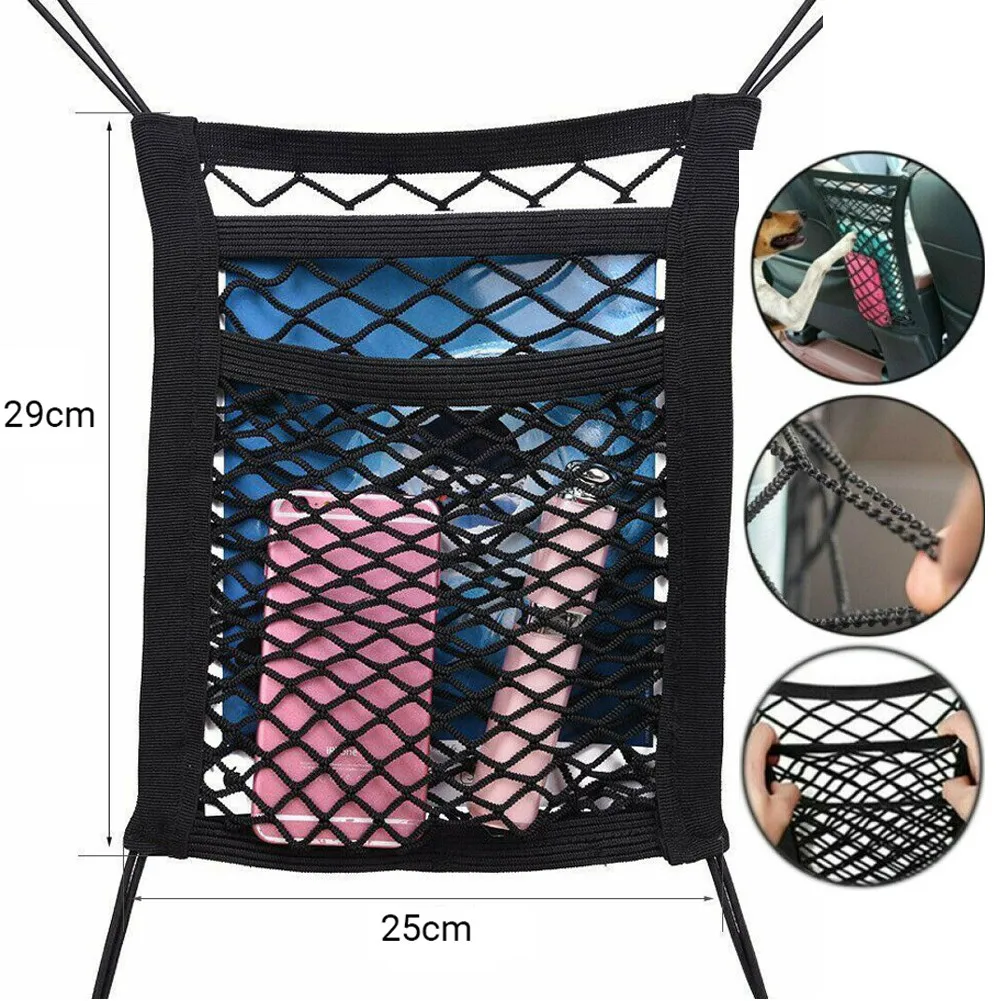 Car Interior Seat Back Elastic Mesh Net Car Styling Seat Hanging Storage Bag 3 Layer Pocket Cage Velcro Grid Pocket Holder
Car Interior Seat Back Elastic Mesh Net Car Styling Seat Hanging Storage Bag 3 Layer Pocket Cage Velcro Grid Pocket Holder