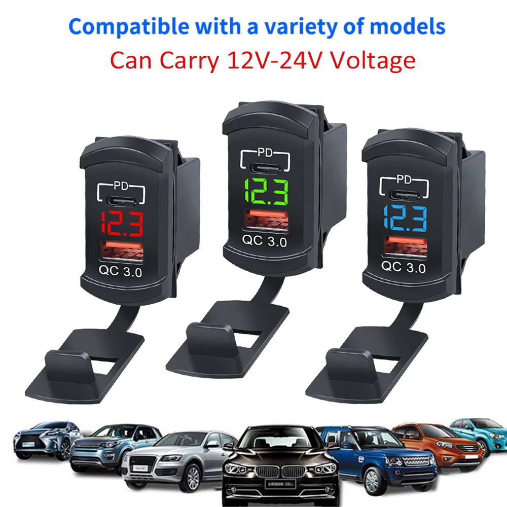 12V 24V Car Charger PD QC3.0 Dual USB Ports Waterproof Quick Charge Adapter Phone Charger Universal For Iphone Huawei Xiaomi
12V 24V Car Charger PD QC3.0 Dual USB Ports Waterproof Quick Charge Adapter Phone Charger Universal For Iphone Huawei Xiaomi