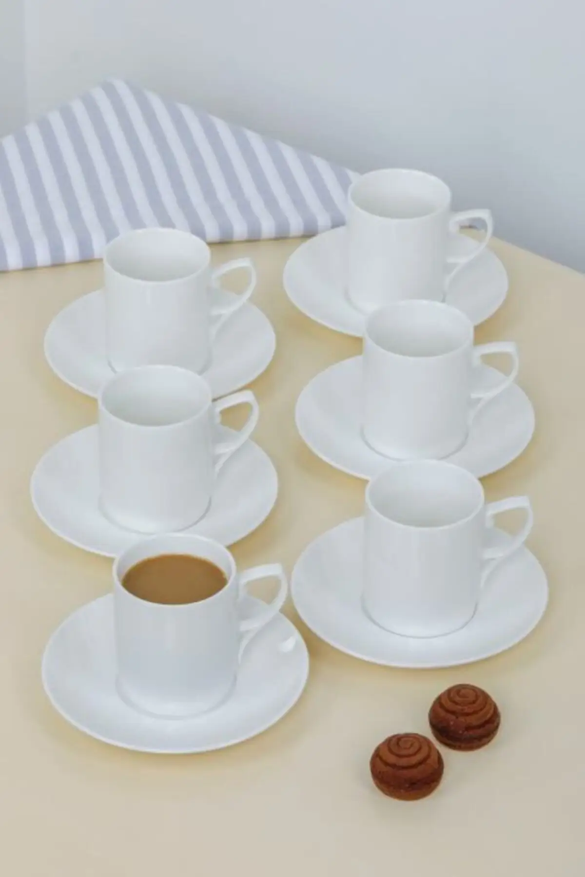 Amazing Turkish Greek Arabic Coffee & Espresso Cup Set Luxury Porcelain Flat White 6 People English Coffee Cup Kit CKR2692
Amazing Turkish Greek Arabic Coffee & Espresso Cup Set Luxury Porcelain Flat White 6 People English Coffee Cup Kit CKR2692