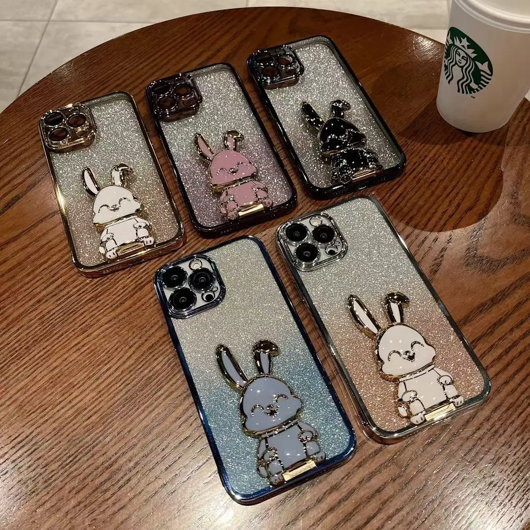 NEW 3D Liquid Quicksand Cute Rabbit Glitter Plating with invisible bracket Phone Cases For iPhone 14 13 12 11 Pro Max Plus Cover
NEW 3D Liquid Quicksand Cute Rabbit Glitter Plating with invisible bracket Phone Cases For iPhone 14 13 12 11 Pro Max Plus Cover