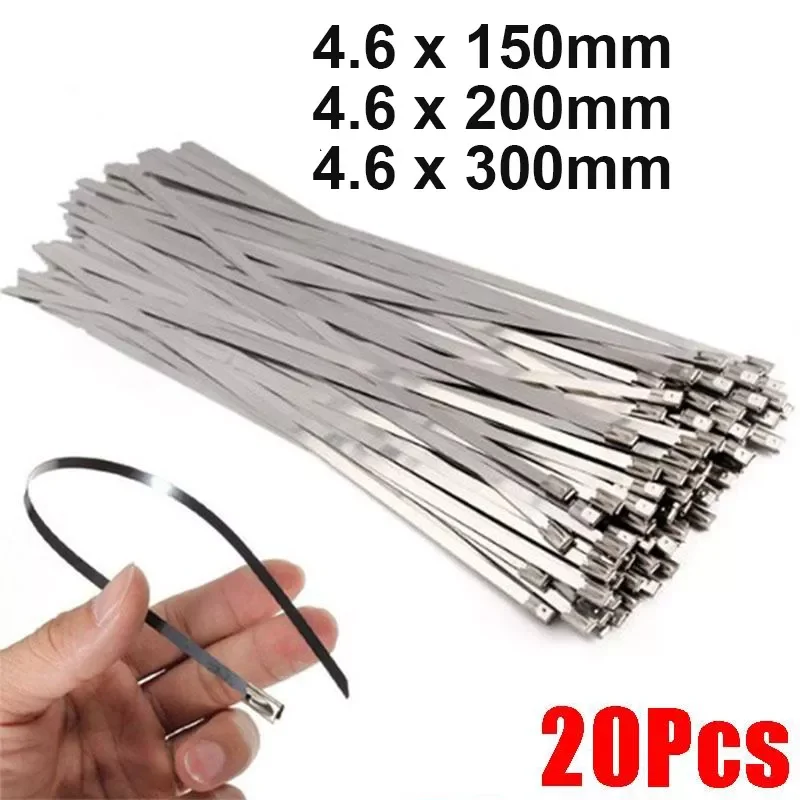 20 Pcs Stainless Steel Metal Cable Ties Zip Exhaust Wrap Coated Locking Metal Zip-Exhaust Multifunctional Locking Cable Ties 
20 Pcs Stainless Steel Metal Cable Ties Zip Exhaust Wrap Coated Locking Metal Zip-Exhaust Multifunctional Locking Cable Ties