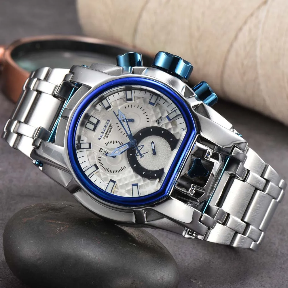 

New Undefeated Reserve Bolt Zeus Watches For Mens Multifunction Chronograph Invincible Watch Steel Invicto AAA Original Clocks
