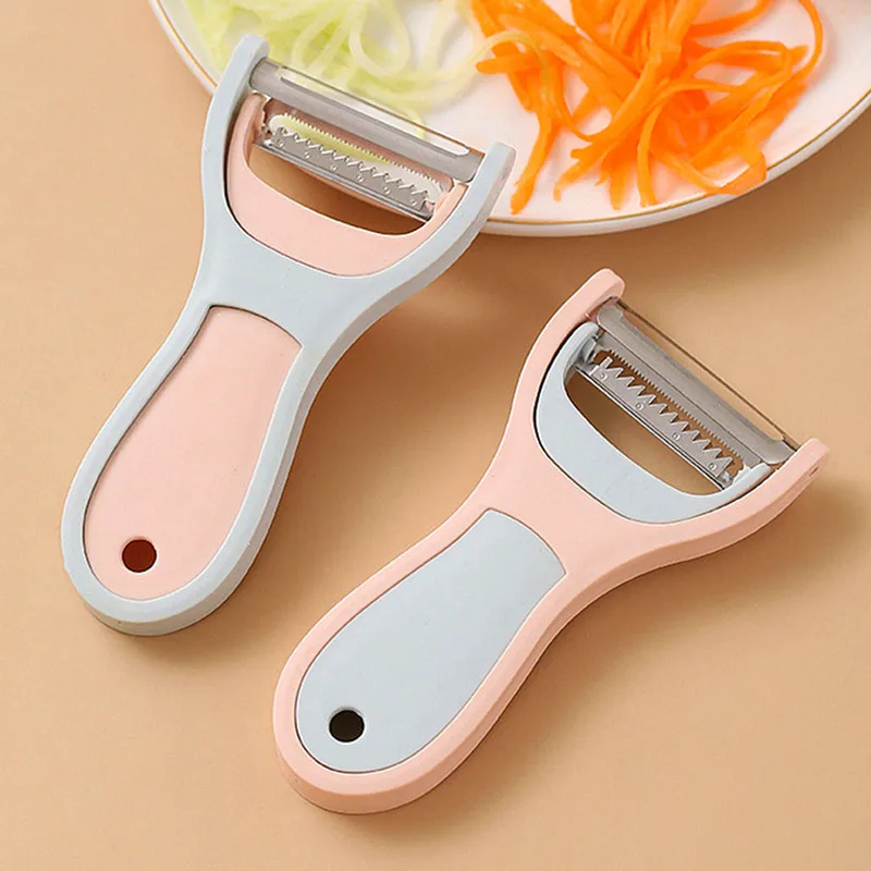 

2-in-1 Vegetable Peeler Shredder Multifunctional Fruit Potato Grater Carrot Food Processor Paring Knife Slicer Kitchen Gadget