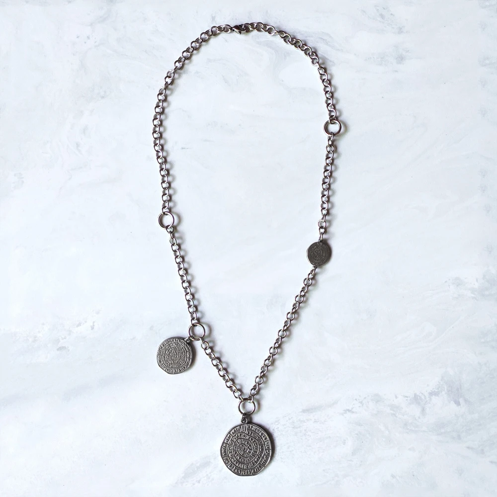 Simple Punk Silver-color Stainless Steel Chain Necklace Handmade Charm Pendant Decoration Collar Man Women's Non-fading Jewelry
Simple Punk Silver-color Stainless Steel Chain Necklace Handmade Charm Pendant Decoration Collar Man Women's Non-fading Jewelry