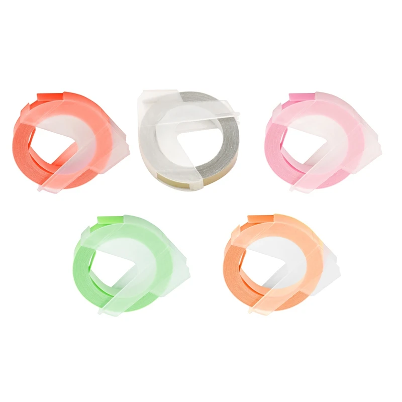 5Pcs 3D Plastic Embossing Label Self-Adhesive Tape White On Fluorescent Pink/Green/Orange Gold Yellow Compatible With For DYMO L
5Pcs 3D Plastic Embossing Label Self-Adhesive Tape White On Fluorescent Pink/Green/Orange Gold Yellow Compatible With For DYMO L