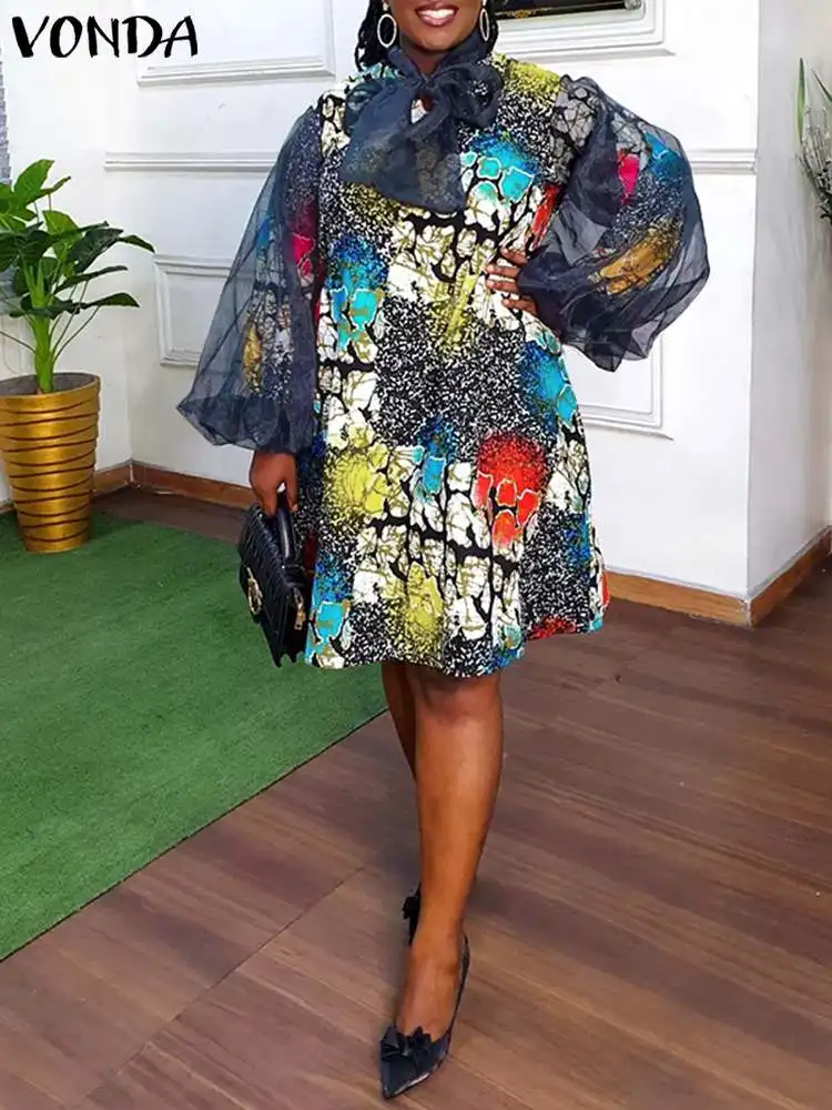 Plus Size 5XL VONDA Women Bohemian Floral Printed Dress 2022 Autumn Long Sleeve Holiday Sundress Casual Loose Bow Party Vestido
Plus Size 5XL VONDA Women Bohemian Floral Printed Dress 2022 Autumn Long Sleeve Holiday Sundress Casual Loose Bow Party Vestido