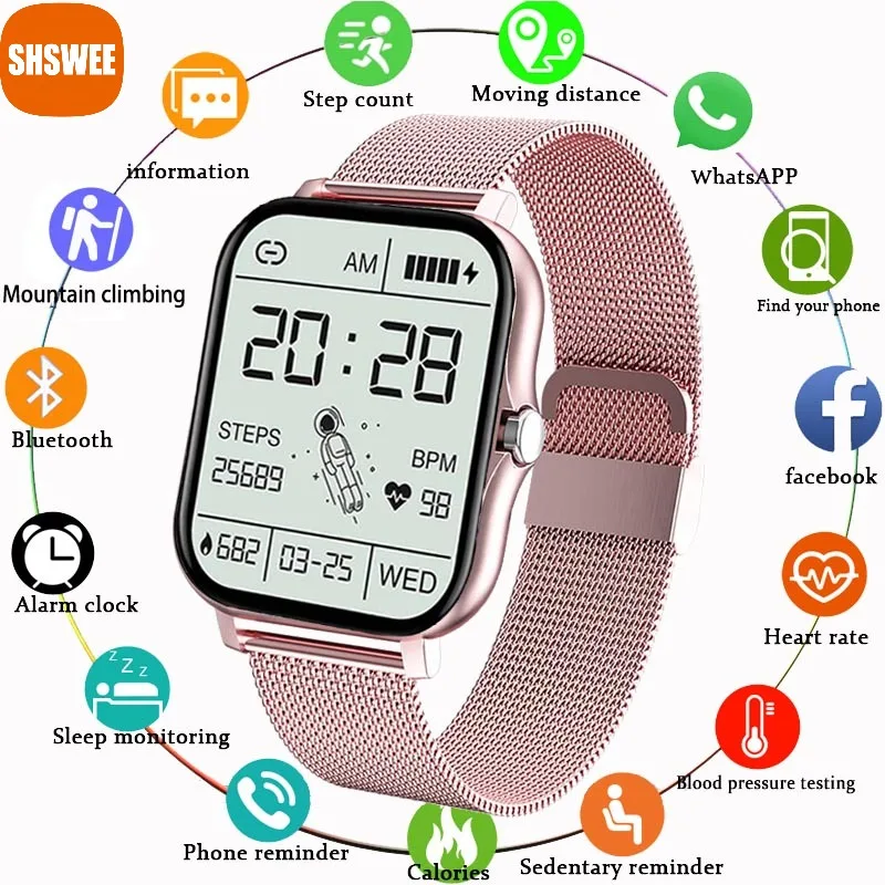 Bluetooth Call Smartwatch Fitness Tracker Women Custom Dial Music Control Smart Watch Ladies+Box For Samsung Apple Xiaomi Huawei
Bluetooth Call Smartwatch Fitness Tracker Women Custom Dial Music Control Smart Watch Ladies+Box For Samsung Apple Xiaomi Huawei