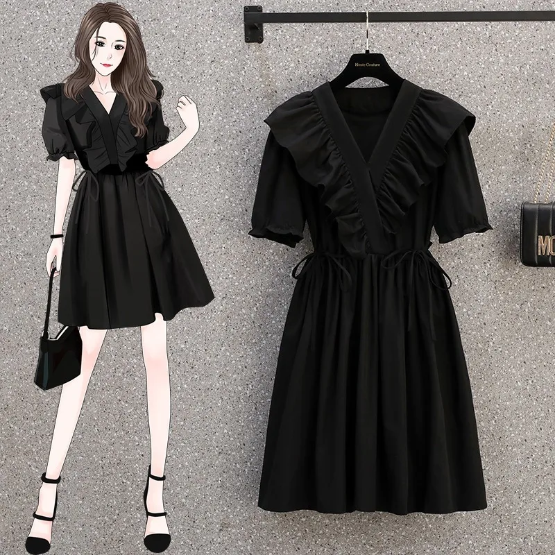 2022 New Summer Women Vintage Loose High Waist Slim Was Thin Elegant Single-breasted V-Neck Dresses Elegant Party Vestidos L-4XL
2022 New Summer Women Vintage Loose High Waist Slim Was Thin Elegant Single-breasted V-Neck Dresses Elegant Party Vestidos L-4XL