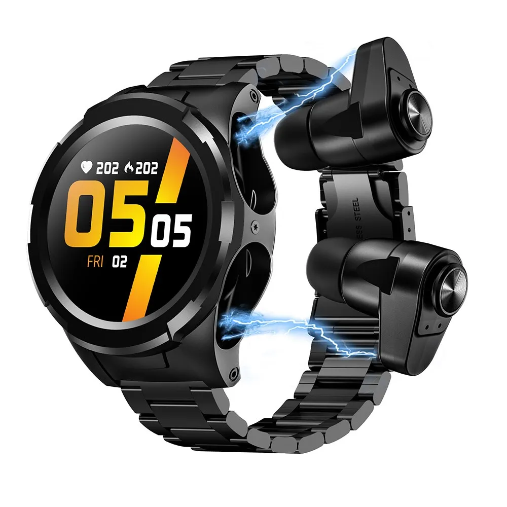 F6 TWS Earphone Round Screen Smart Watch 2 In 1 Hifi Music 1.28" 320mAh Waterproof Man Woman Sports Watch Hot Sale
F6 TWS Earphone Round Screen Smart Watch 2 In 1 Hifi Music 1.28" 320mAh Waterproof Man Woman Sports Watch Hot Sale