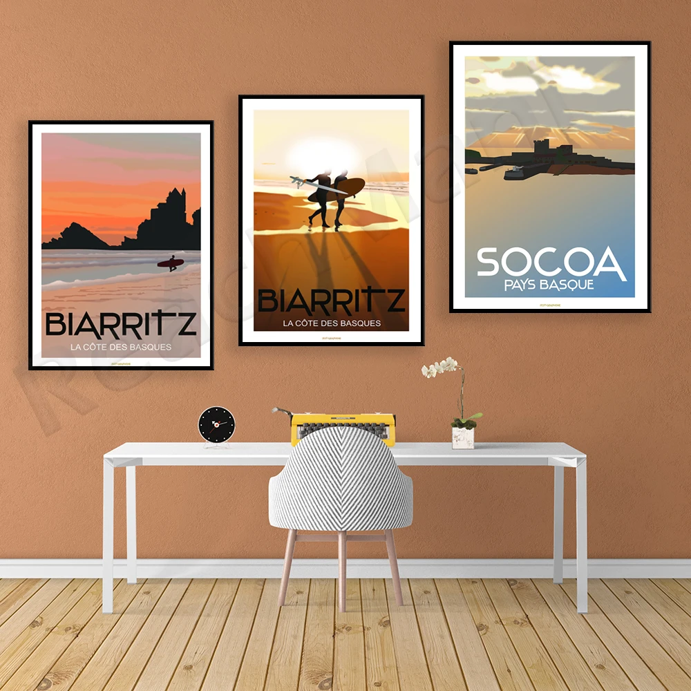 Surfing Poster, Fort Sokoya Basque Country, BIARRITZ Surfing - Côte des Basques Basque Coast - Sunset, Gift Poster for Surfers
Surfing Poster, Fort Sokoya Basque Country, BIARRITZ Surfing - Côte des Basques Basque Coast - Sunset, Gift Poster for Surfers