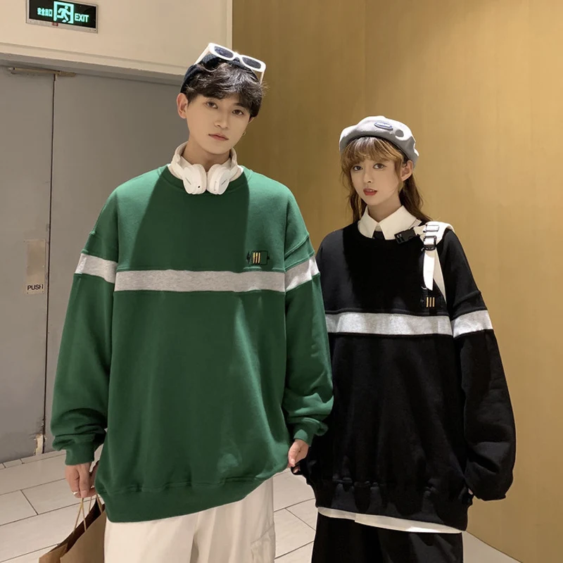 Couples Oversized Crewneck Sweatshirts Mens Spring Fashion Trends Casual Clothing Teens Loose Fit Pullovers Patchwork Streetwear
Couples Oversized Crewneck Sweatshirts Mens Spring Fashion Trends Casual Clothing Teens Loose Fit Pullovers Patchwork Streetwear