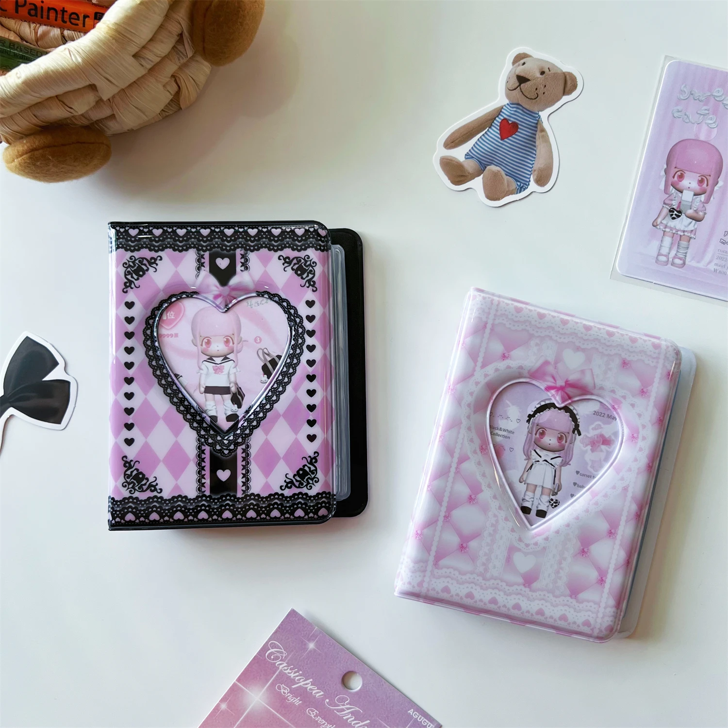 MINKYS New Arrival Kawaii Black Lace Kpop Photocard Collect Book 3 inch Photo Album Storage Book Stationery
MINKYS New Arrival Kawaii Black Lace Kpop Photocard Collect Book 3 inch Photo Album Storage Book Stationery